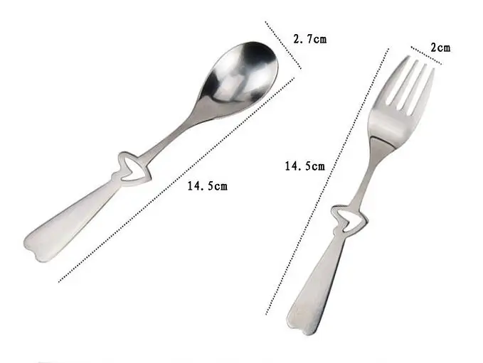Most Sold Heart Shaped Spoon and Fork Set Wedding Favors Gifts for