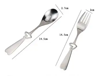 Most Sold Heart Shaped Spoon and Fork Set Wedding Favors Gifts for