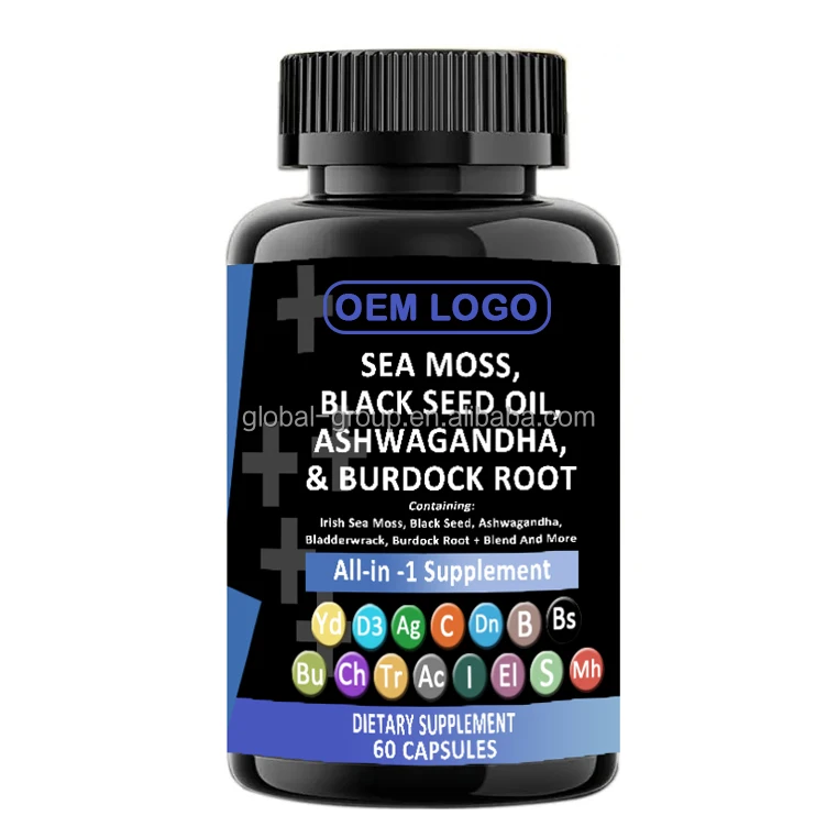 OEM Organic Maca Extract Capsules Herbal Dietary Supplement Black Maca Root Powder Capsules