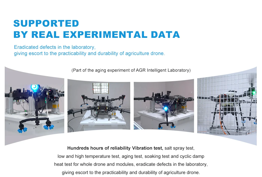AGR B70 70L Agriculture Drone, Hundreds of hours of reliability Vibration test; salt spray test;, low high temperature