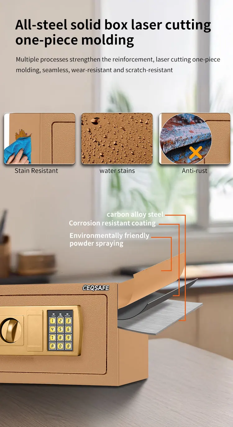 Mini Money Caja Fuerte CE & RoHS Approval Office and Home Small Digital Security Electronic Cajas Fuertes factory