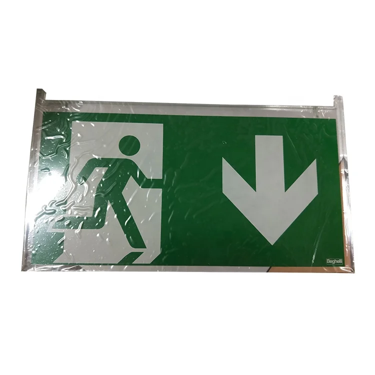 Custom Solid Clear Color Wall Mounted LED Exit Indicator Sign