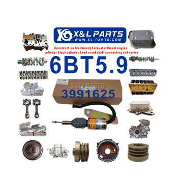 Xinlian parts For Cummins Engine Parts 6BT5.9 Flameout Solenoid Valve 3991625 Construction Machinery Excavator Engine Parts