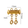 Boucle ressort dorée 6mm-2 trous