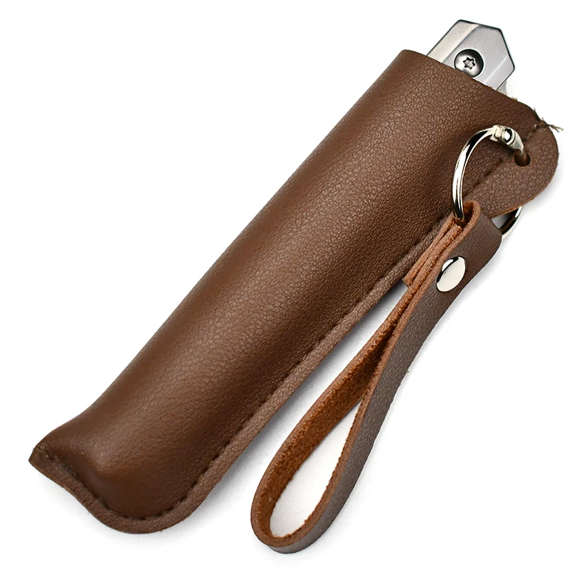 E-commerce Best selling EDC pen knife portable wooden handle 440csteel Daily using outdoor camping hiking tactical knife folding