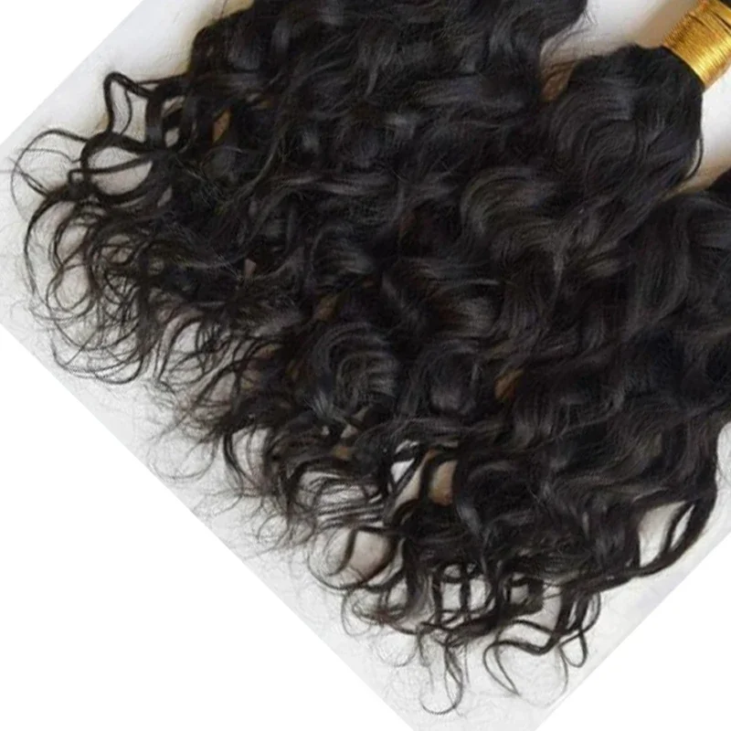3 pacchi di capelli umani intrecciati alla rinfusa per intrecciare estensioni indiane a onde sciolte_voghion.com
