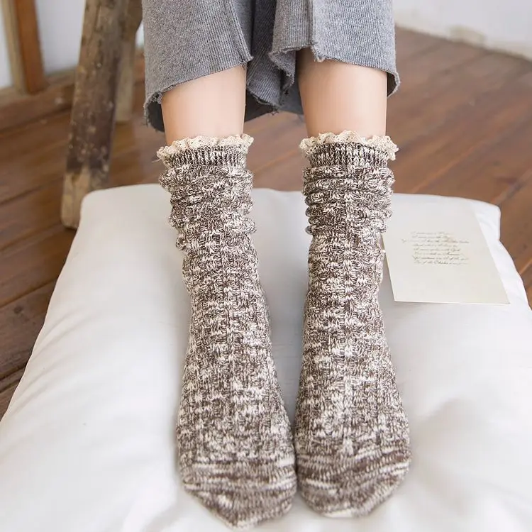 Calcetines Largos De Encaje De Hilo Para Mujer,Calcetines Retro De Algodón  Coreanos Para Botas,Otoño Invierno - Buy Calcetines De Encaje Para Mujer,Calcetines  Largos Para Mujer,Calcetines De Hilo Product on Alibaba.com