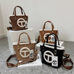 Latest Design winter telfar bag with fur telfar fur bag designer handbags famous brands telfar bag famous brands handbag