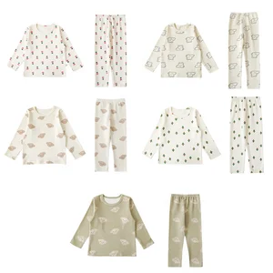 Custom Extra-soft Cotton Boys Girls Homewear Sets Indoor Children's Girls Pajamas Sets Nightwear Clothing Sleepwear