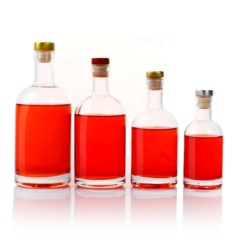 Super Flint 200ml 375ml 500ml 750ml 1000ml Vodka Spirit Glass Bottle for Liquor