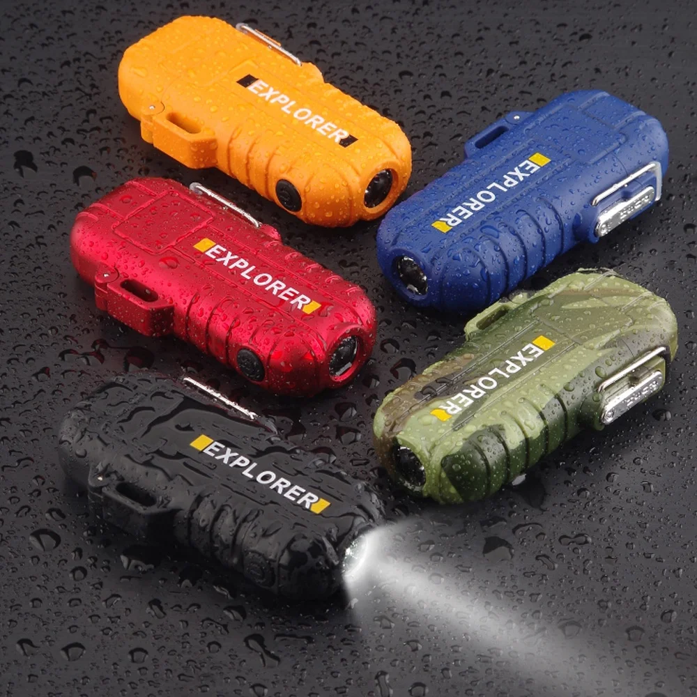 Explorer Outdoor Use Waterproof IP67 Lighter Pulse Plasma Smoking Lighter  USB Charging Electric Metal Lighter
