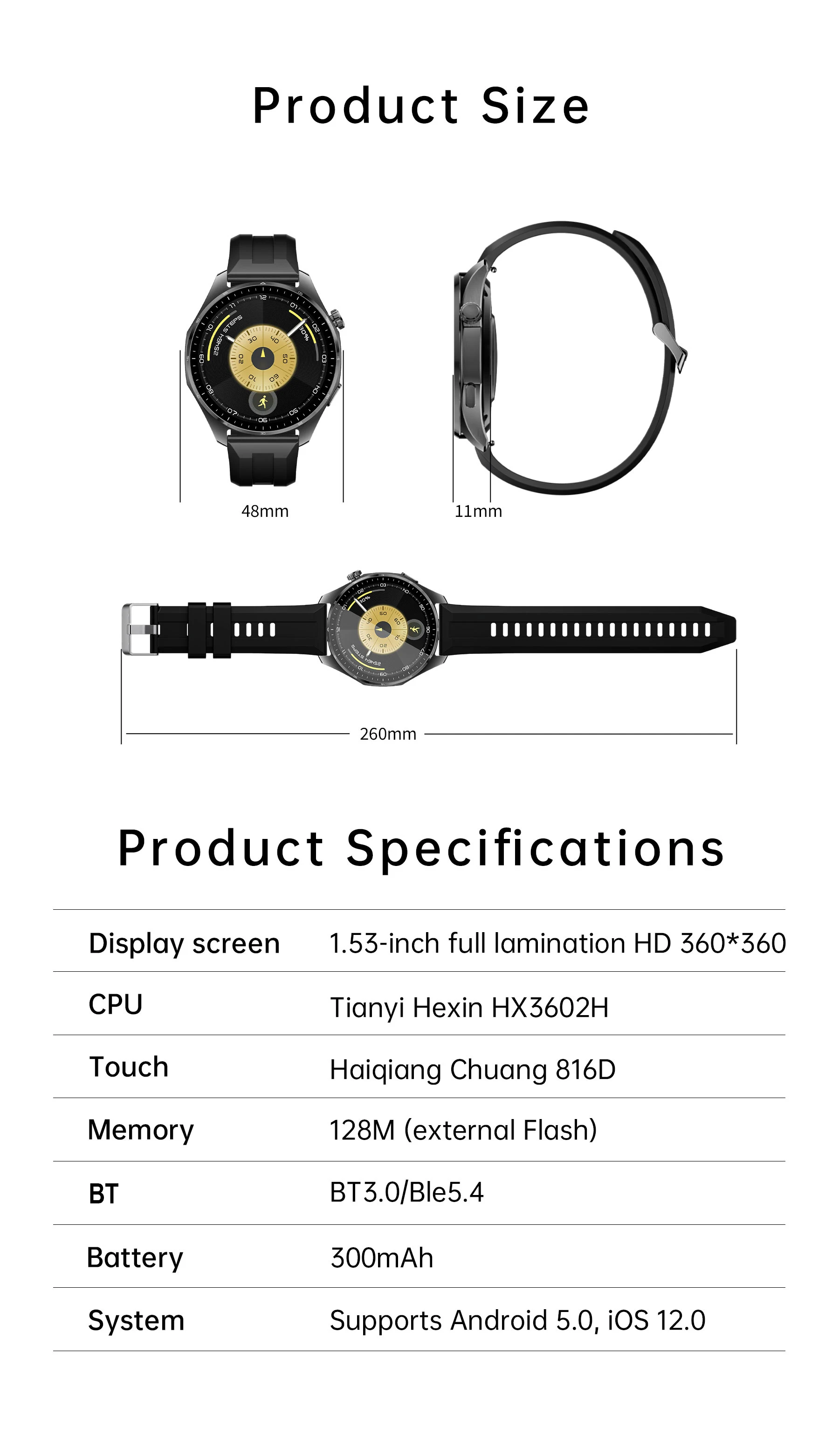 Chinese factory supplier supply  2026 Sk52 Smartwatch 1.53