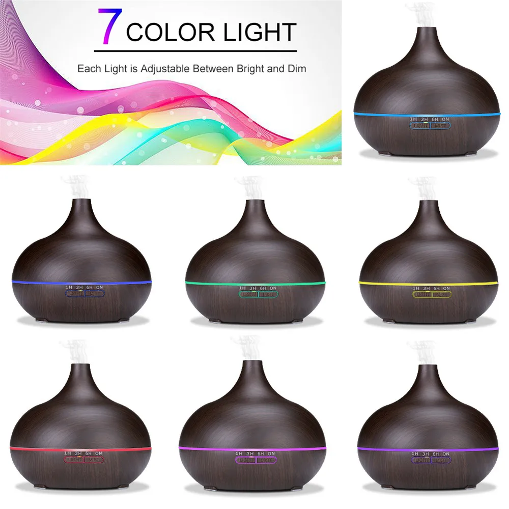 Remote Control Essential Oil Diffuser Aromatherapy Electric Aroma Diffuser LED Light Ultrasonic Mist Maker  for Home Office