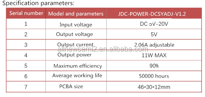 Hot Output 5V / 2.5A current limiting power supply module, input 4v-20v vehicle regulated power supply DC-DC step-down module