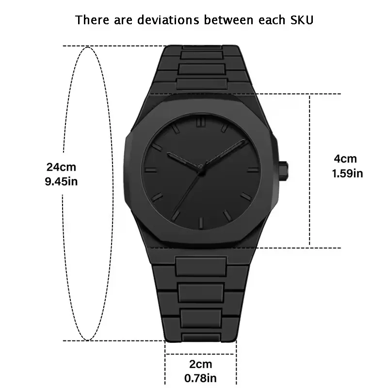 1158 Cs008 Gift Set Four Piece Black Rings Bracelets Necklaces Muslim Quartz Watch Witho aperçu 4