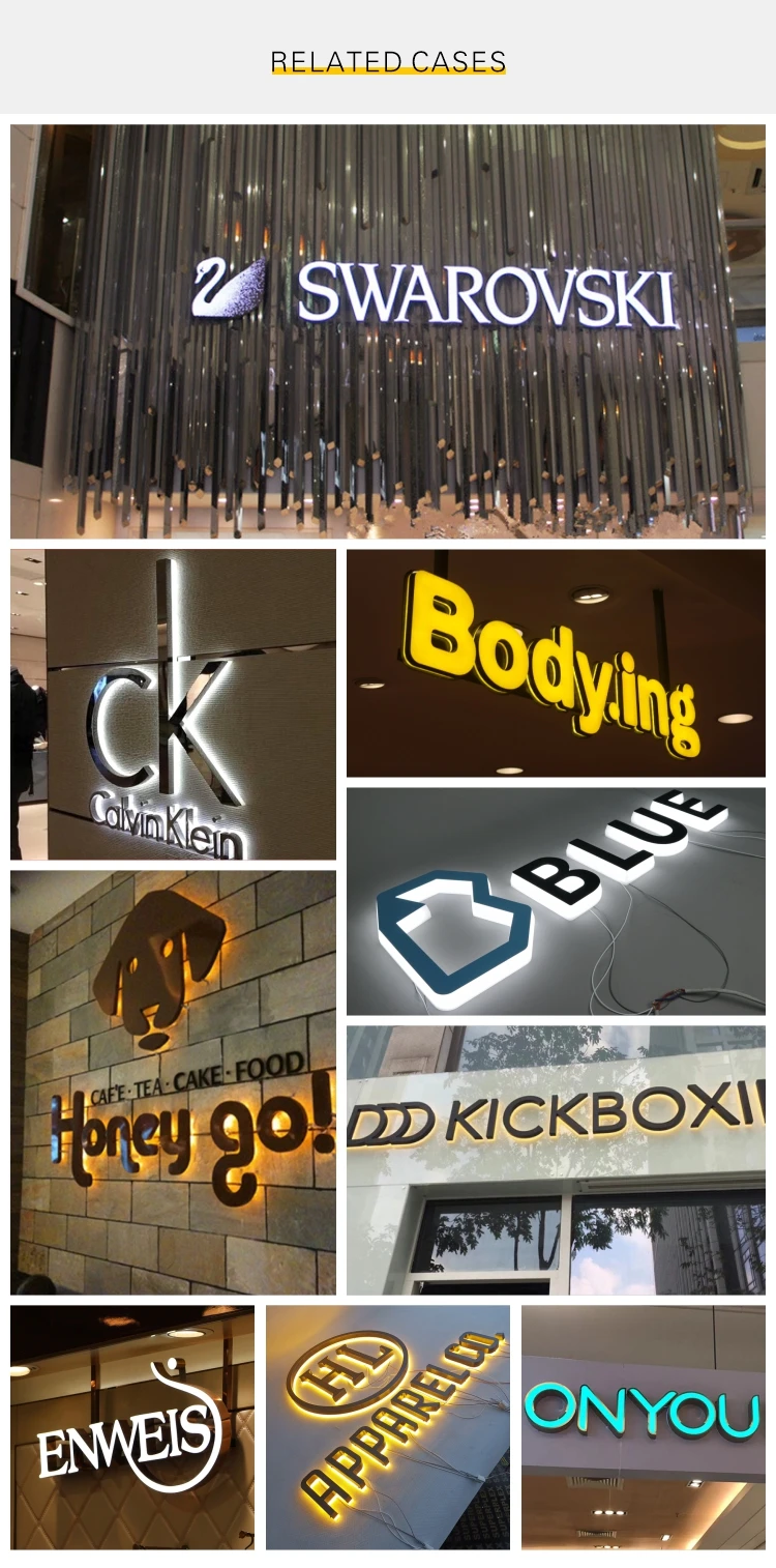 Outdoor Store Company Brand Logo 3d Led Letter Sign Backlit Business