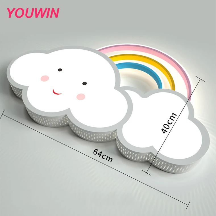 Nordic minimalist modern wrought iron kid bedroom study ceiling lamp with remote control