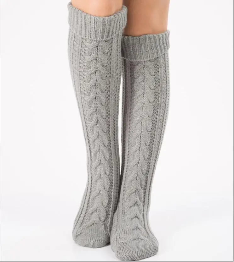 Womens Cable Knit Boot Stockings Extra Long Thigh