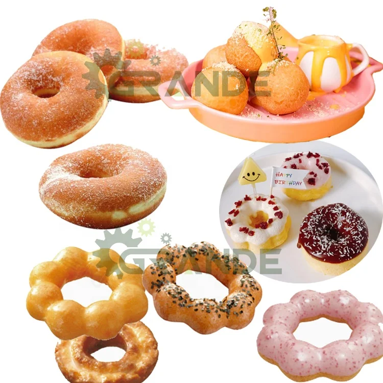 Mini Cheese Donut Deep Fryer 3 Shape Lokma Donut Ball Pon De Ring Mochi Commercial Donut Machine