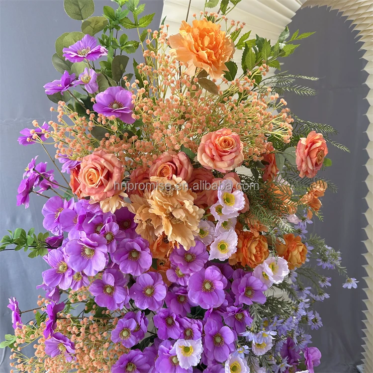 Promise Hot Sale Flowers Arch Floral Artificial Flower Row Wedding