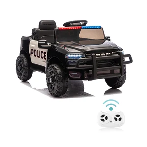 Licensed Kids Electric Ride-On Police Car Toy with MP3 Function Plastic Remote Car for Girls New Condition
