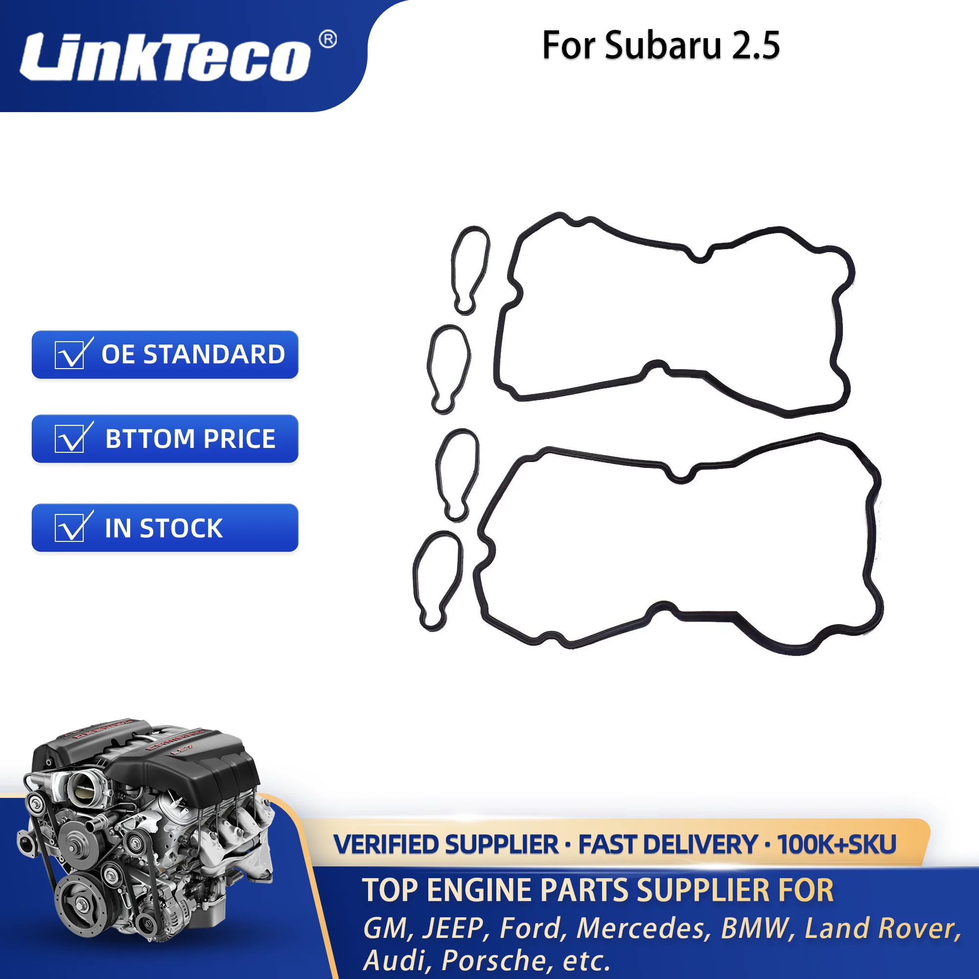 Valve Rocker Cover Gasket Kit Fit for Subaru Impreza WRX STi XT GT EJ255 Turbo 13270AA190 13272AA140
