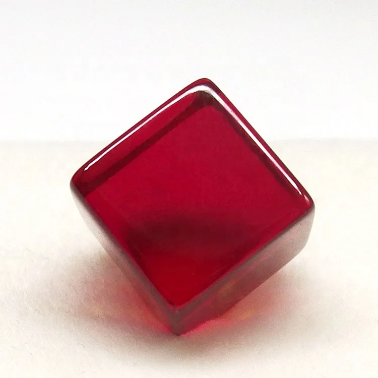自家製 Corundum Ruby Genuine Lab Created Ruby Stone 5# Corundum Cube - Synthetic Ruby