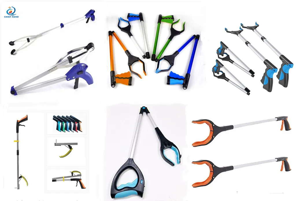 best sale cheap Foldable Gripper Kitchen Litter Reaching Picker Help Hand Tool Pick Up Grabber lightweight grabber