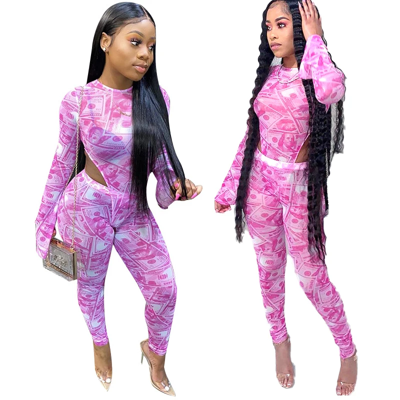 pink money jumpsuit