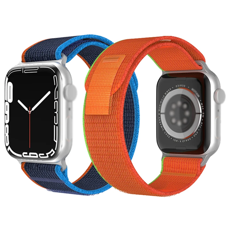 Custom Logo Luxury Trail Loop Nylon Watch Bands For Apple Watch Ultra