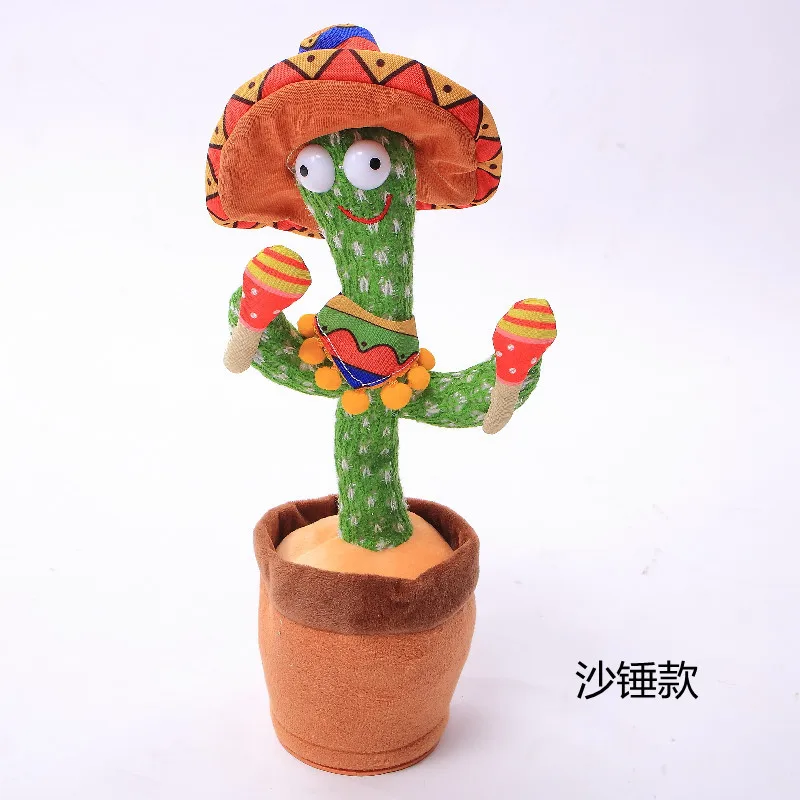 directly factory cheap price Cute Electronic Shake Talking Dance Singing Plush Doll Musical Dancing Cactus Toy