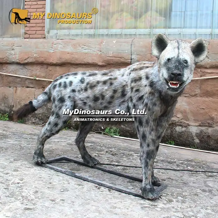 Realistic Animatronic Animal Spotted Hyena with Fur
