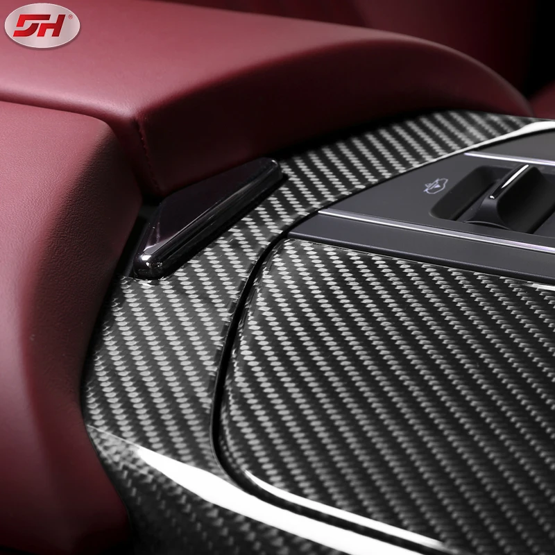 10pcs Car carbon fiber interior trim frame center console dashboard trim cover for Maserati Levante 2016-UP