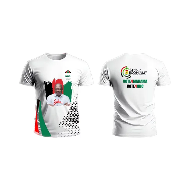 Direct Factory Wholesale 130 Gsm Ghana President T-Shirts for Children Unisex Presidential Election Campaign Promotional T-Shirt