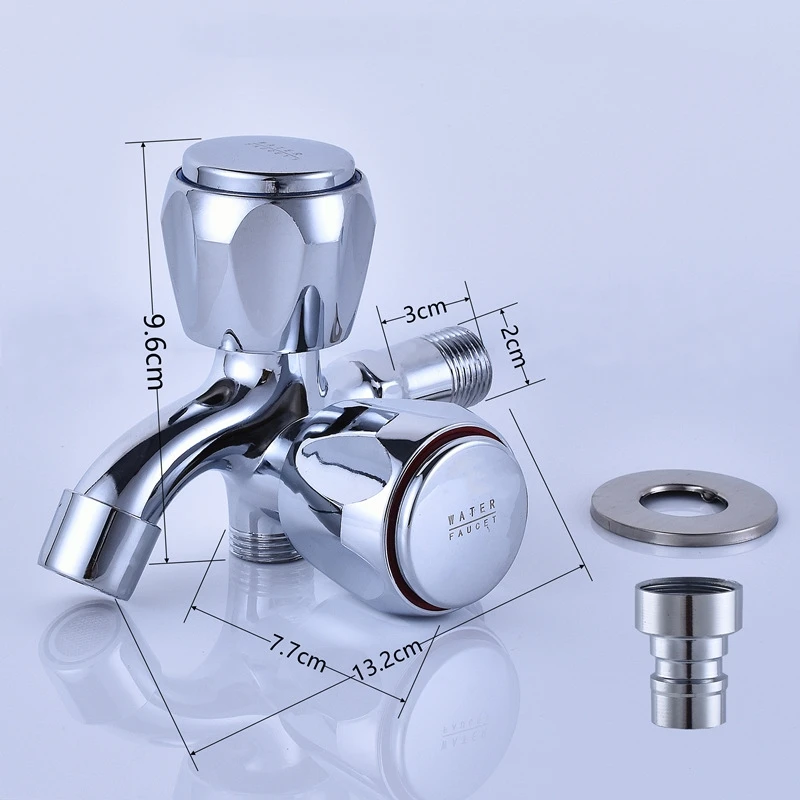 Simply Quick Open Single Cold Zinc Alloy Chrome Washing Faucet  Machine Mop Pool Garden Water Tap