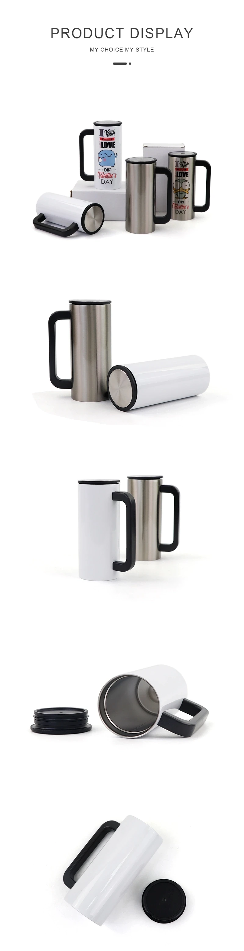 High Quality 450ml Sublimation Stainless Steel Cup for Personal Design