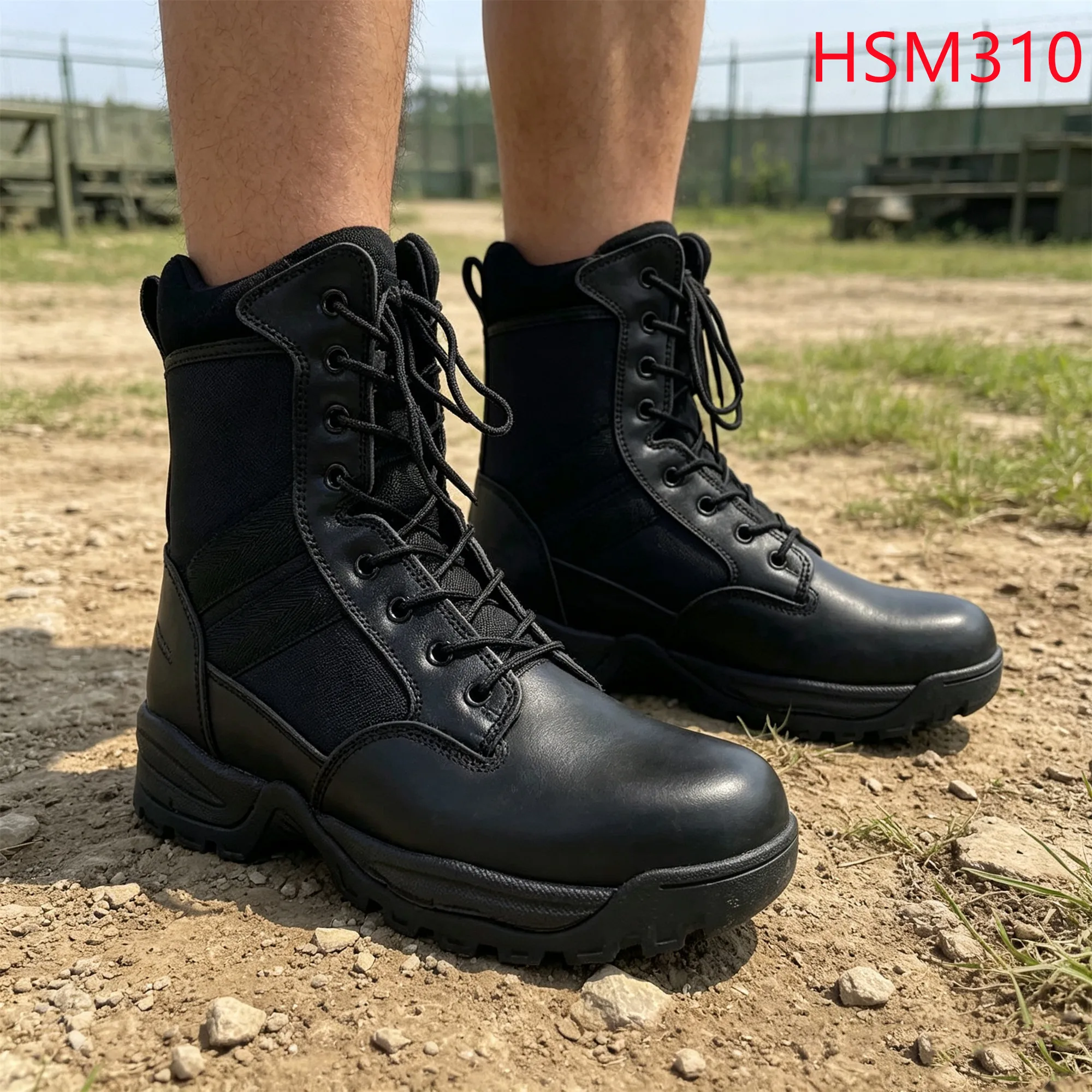 LXG,Forest Exploration Patrol Boots with Side Zip&Velcro Polar Expedition High-Elasticity EVA+rubber Sole Marching Boots HSM310
