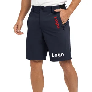 Custom Logo Multi Zipper Pockets Men's Solid Color Casual Outdoor Sports Shorts Gym Running Fishing Loose Fitness Golf Shorts