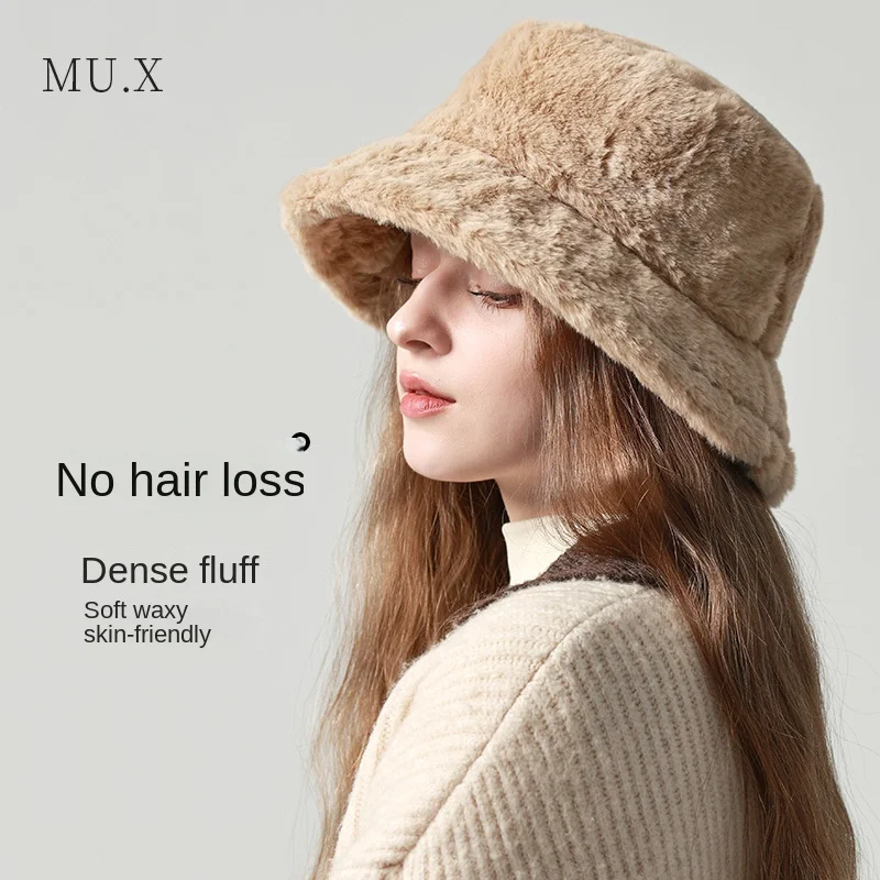 Bucket Hat Cute Warm Winter Hats Women's Autumn Winter Bucket Hat