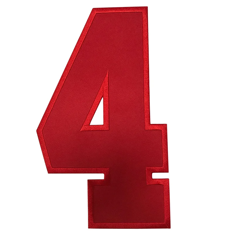 Custom Iron on Number Patch Wholesale Fabric Applique Embroidered Numbers Patch Letter Patches