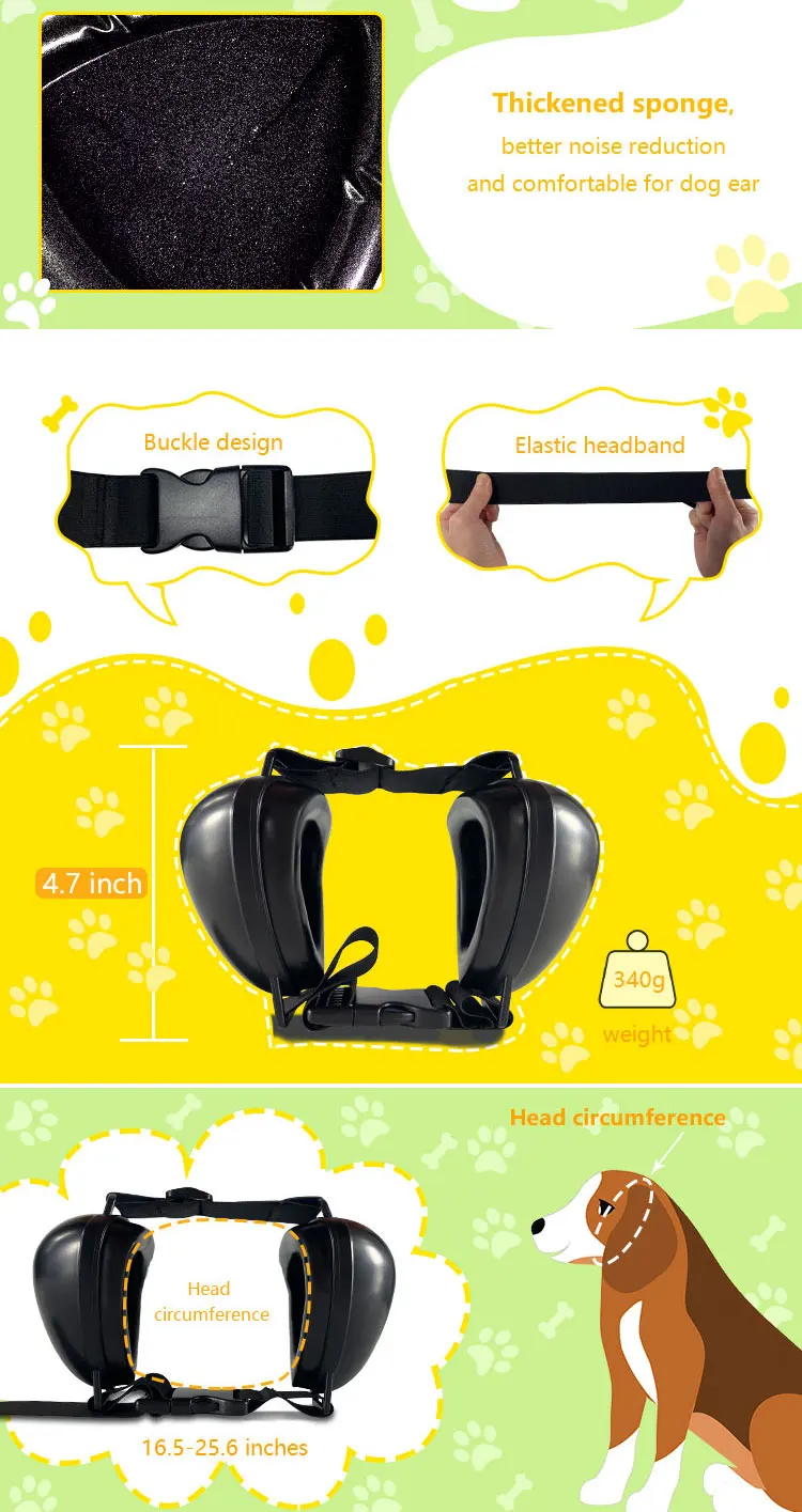 New Arrivals Noise Reduction Earmuffs Dog Earmuff Dog Hearing Protector