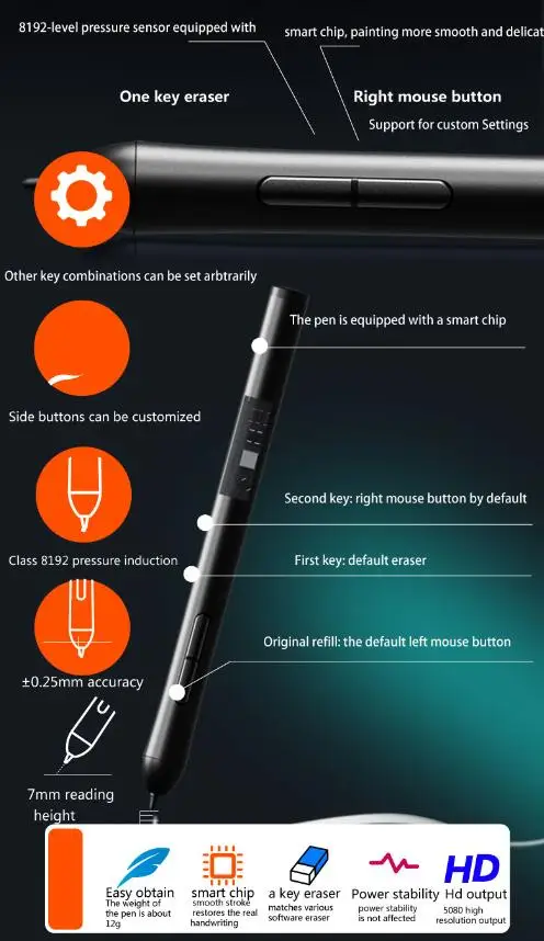 New Digital Writing Tablet Paperless Erase USB Drawing Graphic Tablet