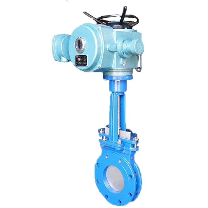 PN10 WCB Flange Electric Knife Gate Valve