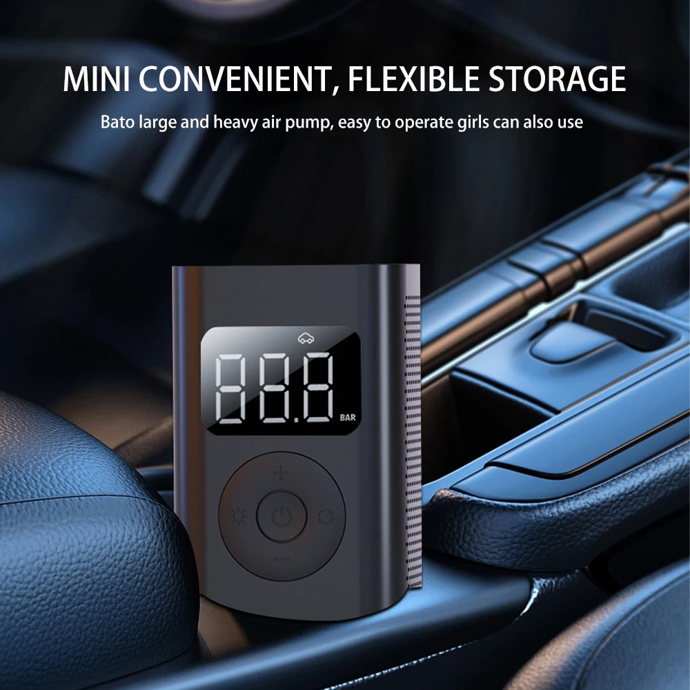 Warehouse Direct Sale Car Smallest Air Pump Bike Motorcycle Digital Inflator Air Pump Outdoor Pump Air Tire - view 5