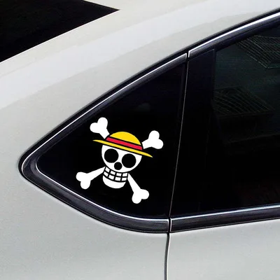 Monkey D. Luffy One Piece Hat Weatherproof Anime Sticker Car Decal 3,6,8  3 sizes for choice. - AliExpress