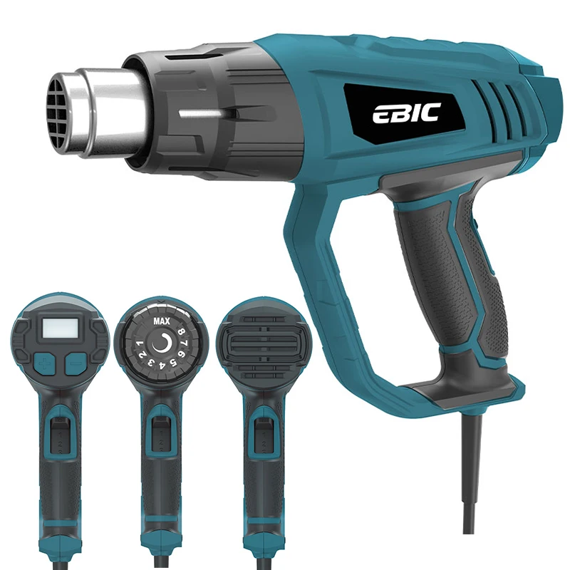 EBIC OEM 2000W Heat Gun Power Tools Hot Air Industrial Dual Temperature Electric Heat Gun With Nozzle