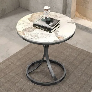 Light Luxury Sintered Stone Side Table Contemporary Design Home Furniture Metal Corner Night Stand/Coffee Table