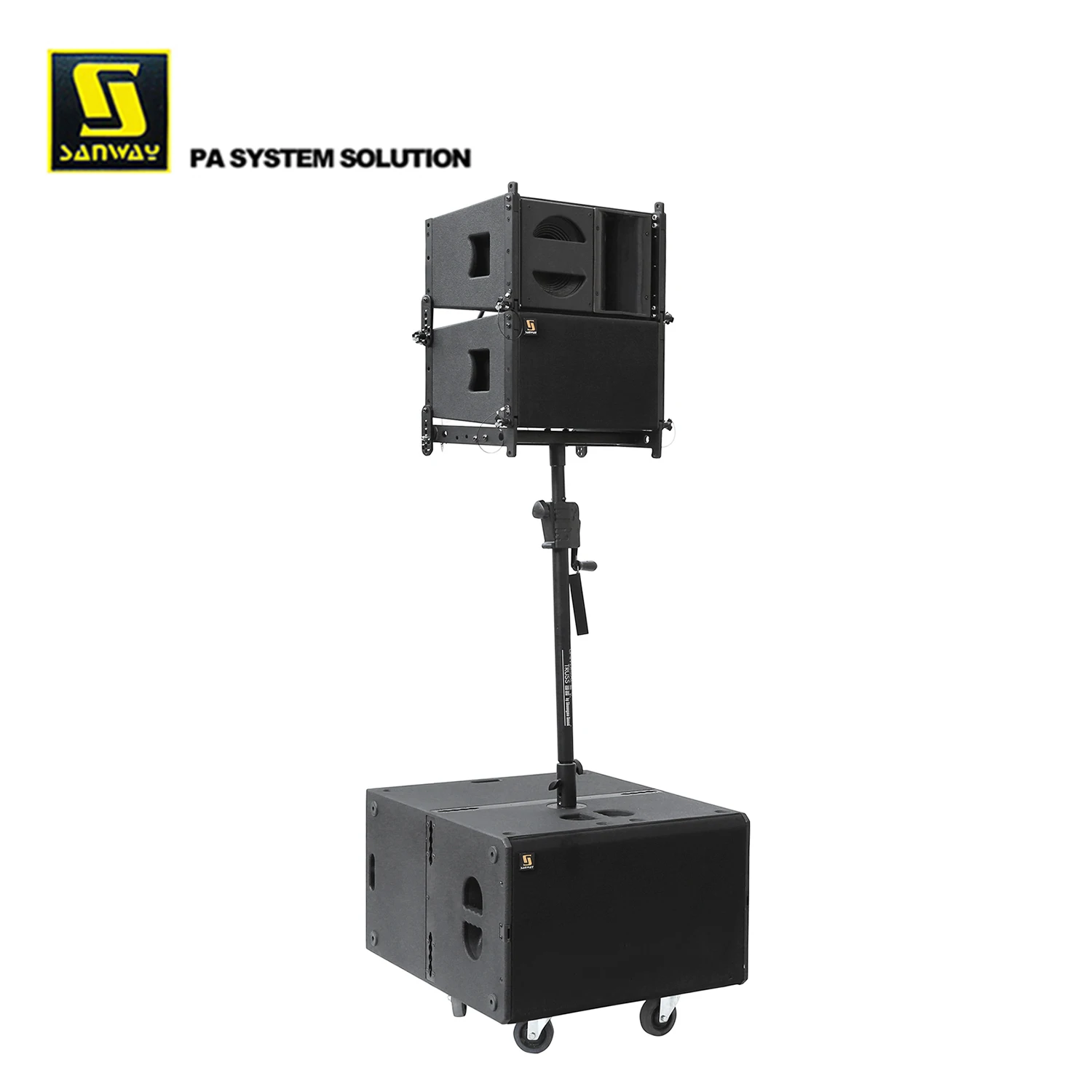 VR10 & S30 10" Tops and Dual 15" Sub Potable Active Line Array Column Speaker System for Wedding