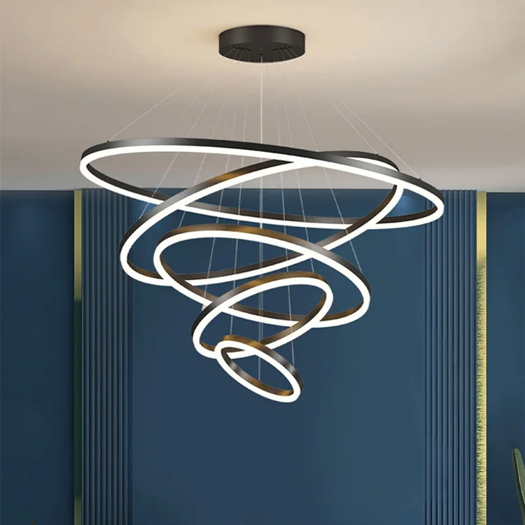 Lustre circulaire vintage à montage flush en chrome, économique en énergie, pour décoration intérieure résidentielle ou hôtelière, en aluminium, taille moyenne