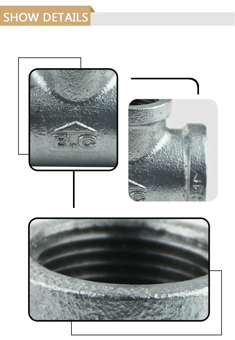 FM Casing Galvanized Malleable Cast Iron Oil and Gas Pipe Fittings Gi Fitting